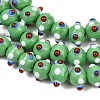 Handmade Bumpy Lampwork Beads Strands LA-CBA05D6-01-09-2