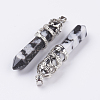 Natural Zebra Jasper Big Pointed Pendants G-G738-A-22-2