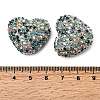 Sparkling Acrylic Heart Beads with Rhinestone Embellishment OACR-NH0001-02B-03-3