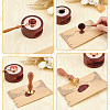 Brass Wax Seal Stamps with Rosewood Handle AJEW-WH0412-0338-3