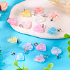 15Pcs Luminous Resin Sequins Pendants RESI-TA0004-20C-6