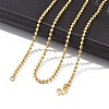 1.5mm Rack Plating Brass Ball Chain Necklaces for Women Men MAK-L044-63G-1