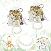 10Pcs ABS Imitation Pearl Beads Pendant Decorations AJEW-YW0001-55-2