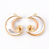 Brass Peg Bails Pendants KK-T062-95G-NF-1