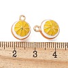 Fruits Style Eco-Friendly Rack Plating Brass Enamel Pendants KK-S507-07A-G-3