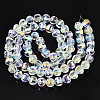 Electroplate Transparent Glass Beads Strands EGLA-N002-30-C01-2