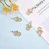 5Pcs Rack Plating Brass Micro Pave Cubic Zirconia Pendants ZIRC-SZ0003-76-3