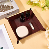 PU Leather Storage Tray Box with Snap Button AJEW-WH20011-69A-3