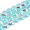 Electroplate Transparent Glass Beads Strands LS-EGLA-N056-01A-03-1