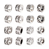 80Pcs 8 Style Zinc Alloy European Beads TIBEB-KS0001-05-1