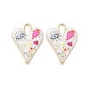 Rack Plating Alloy Enamel Pendants FIND-C050-09G-07-1