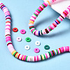 Handmade Polymer Clay Beads Strands CLAY-R089-6mm-096-9