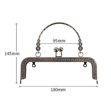 Alloy Kiss Lock Purse Frame Handle PW-WG82AEE-15