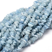 Natural Aquamarine Chip Beads Strands X-G-E271-96
