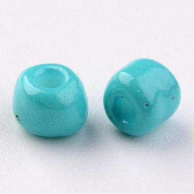 6/0 Baking Paint Glass Seed Beads X-SEED-S003-K10-1