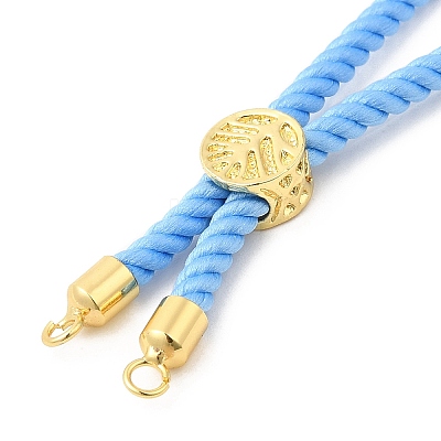 Twisted Nylon Cord Silder Bracelets DIY-B066-03G-10-1
