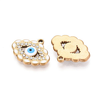 304 Stainless Steel Rhinestone Pendants STAS-N110-49A-G-1