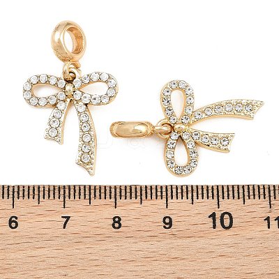 Alloy Crystal Rhinestone European Dangle Charms AL-CBAC2D3-09G-1