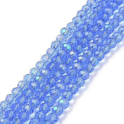 Electroplate Glass Beads Strands X1-EGLA-A034-T6mm-L04-1