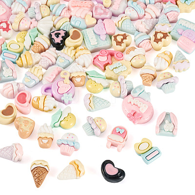 70Pcs 7 Styles Resin Cabochons RESI-TA0004-06-1