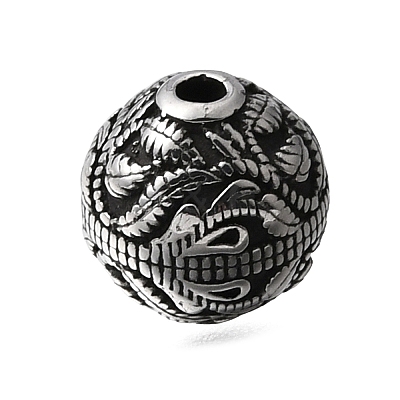 Engraved 304 Stainless Steel Beads STAS-H263-17AS-13-1