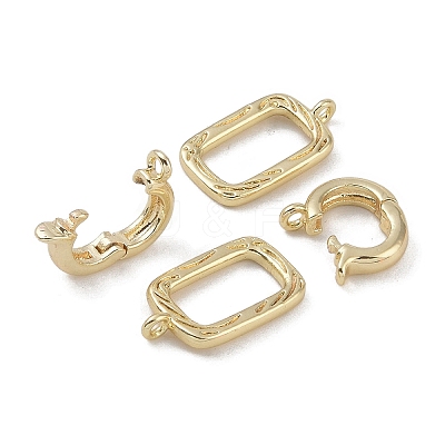 Brass Fold Over Clasps KK-G497-29G-1