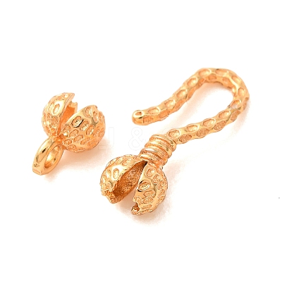 Brass Fold Over Clasps KK-CBA25B2-12G-1