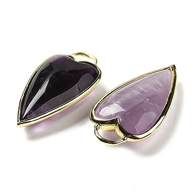 Natural Amethyst Pendants G-K347-01G-03-1