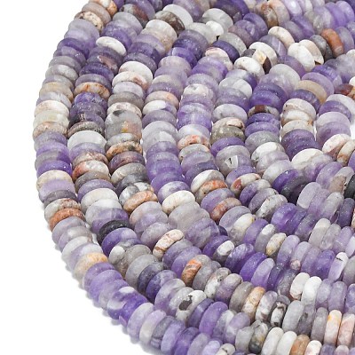 Frosted Natural Amethyst Beads Strands G-K389-C25-01-1