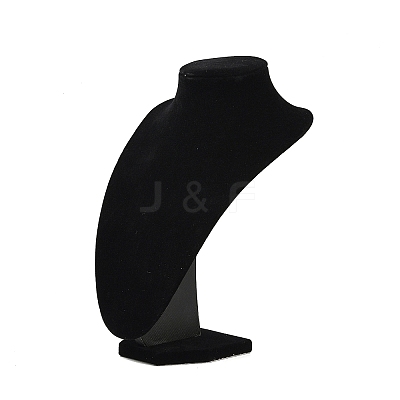 MDF Covered with Velveteen Bust Shaped Necklace Display Stands ODIS-S015-01B-1