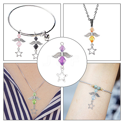 4 Sets Transparent Acrylic Pendants FIND-PH0010-16-1