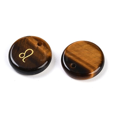 Natural Tiger Eye Pendants G-K359-04D-1
