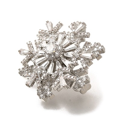 Snowflake Rotatable Brooches for Women JEWB-B023-01P-1