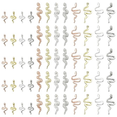 60Pcs 12 Styles Zinc Alloy Cabochons MRMJ-CJ0001-23-1