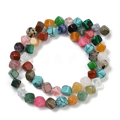 Natural & Synthetic Mixed Gemstone Beads Strands G-A257-A20-01-1
