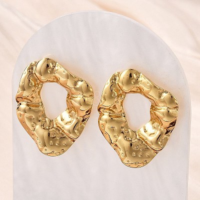 304 Stainless Steel Stud Earrings for Women EJEW-U052-07G-1