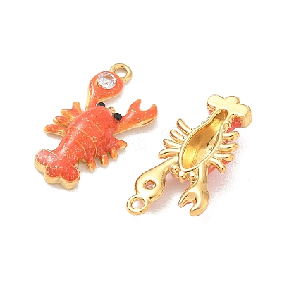 304 Stainless Steel Enamel & Glitter Powder Pendants STAS-Q119-07G-01-1