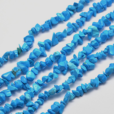 Synthetic Turquoise Chip Bead Strands G-M205-54-1