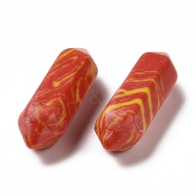 Synthetic Orange Red Malachite No Hole G-K330-11-1