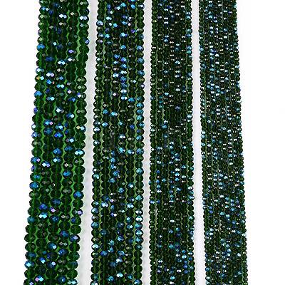 Electroplate Glass Beads Strands EGLA-A044-T6mm-L24-1