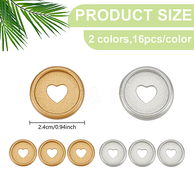 32Pcs 2 Colors ABS Buttons FIND-AN0001-56-1