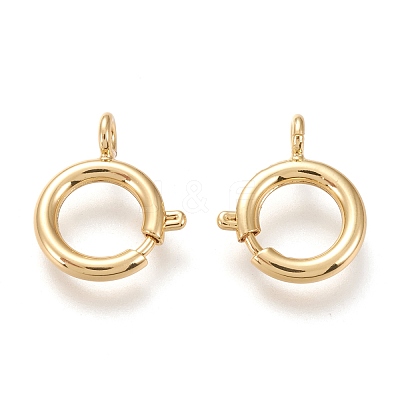 Brass Spring Ring Clasps KK-F820-39G-1