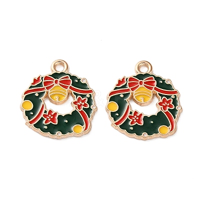 Alloy Enamel Pendants X-ENAM-I061-01KCG-25-1