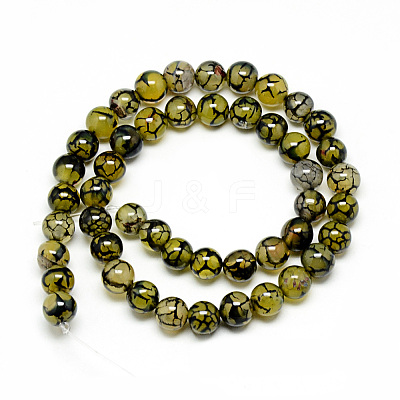 Natural Dragon Veins Agate Beads Strands G-Q948-81B-8mm-1