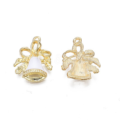 Rack Plating Alloy Enamel Pendants X-ENAM-N055-128-1