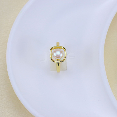 Natural Freshwater Pearl Cuff Rings WGACE42-21-1