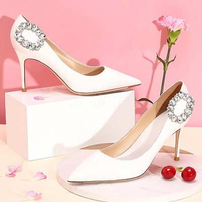 8Pcs 4 Styles Alloy Rhinestone Shoe Decoration FIND-GO0002-26-1