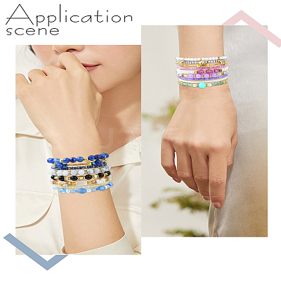 DIY Bohemian Stacked Beads Bracelet Making Findings Kits DIY-YW0011-37-1