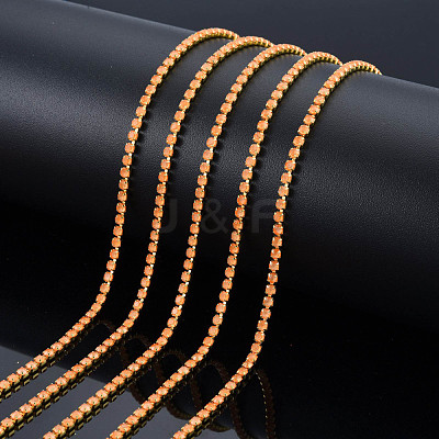 Brass Rhinestone Strass Chains CHC-N017-003B-B04-1