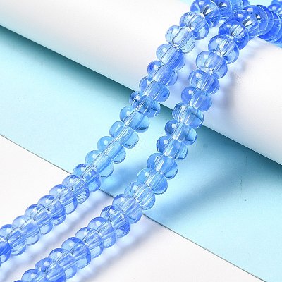 Transparent Glass Beads Strands LAMP-G156-20O-1